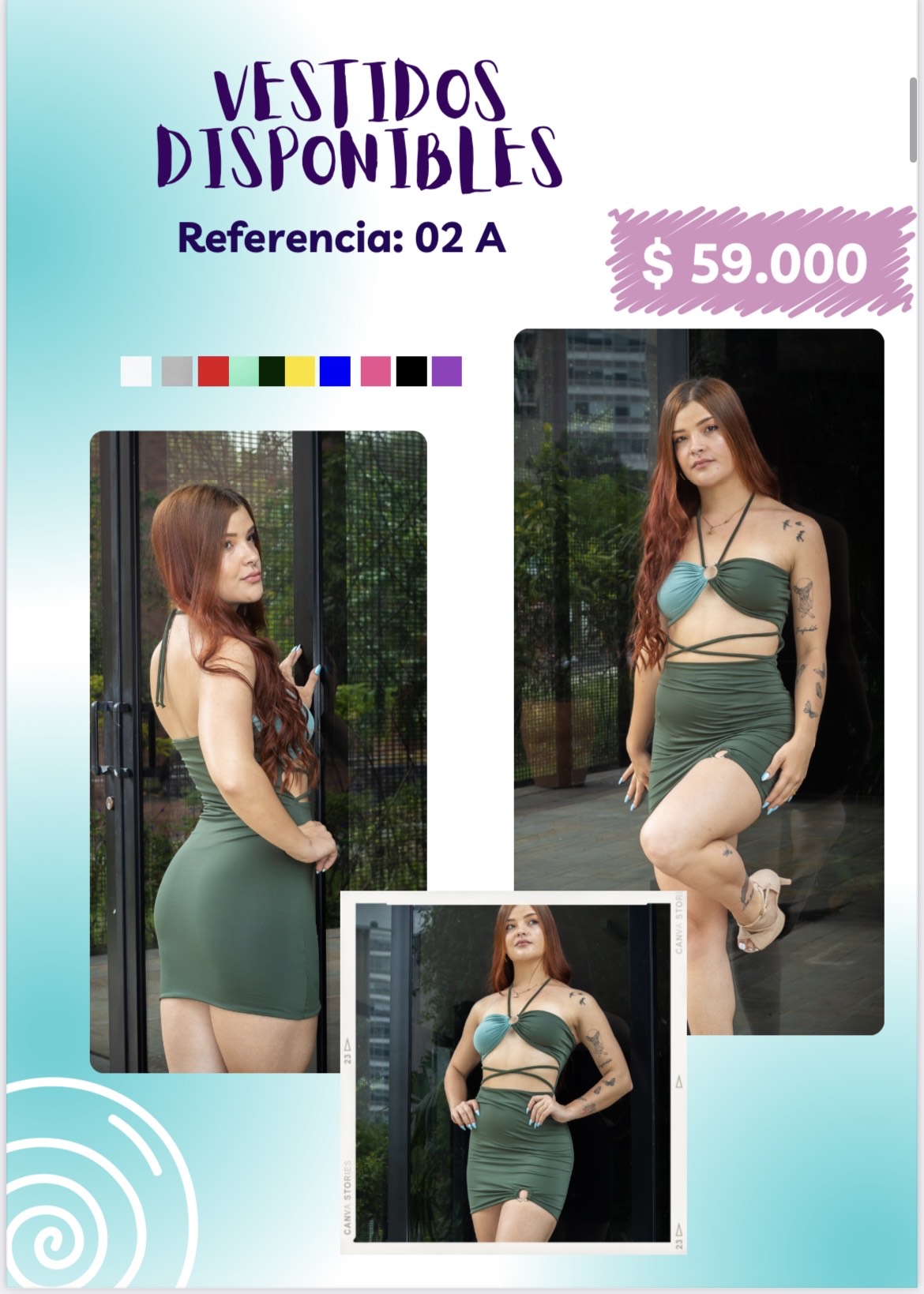 Hermoso vestido universal de varios colores